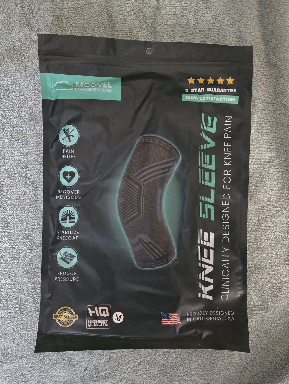 Modvel compression knee brace Medium Black